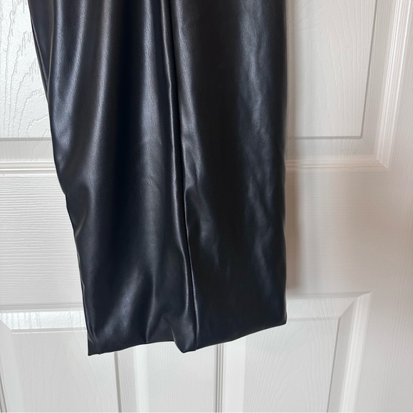 Nookie Rhea Faux Leather One Shoulder Midi Dress Black Matte Size XS NWT - Picture 12 of 16